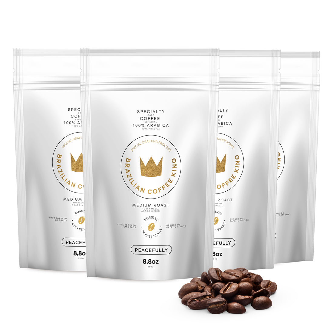 Kit 4 Unidades Café Especial Peacefully - Grãos