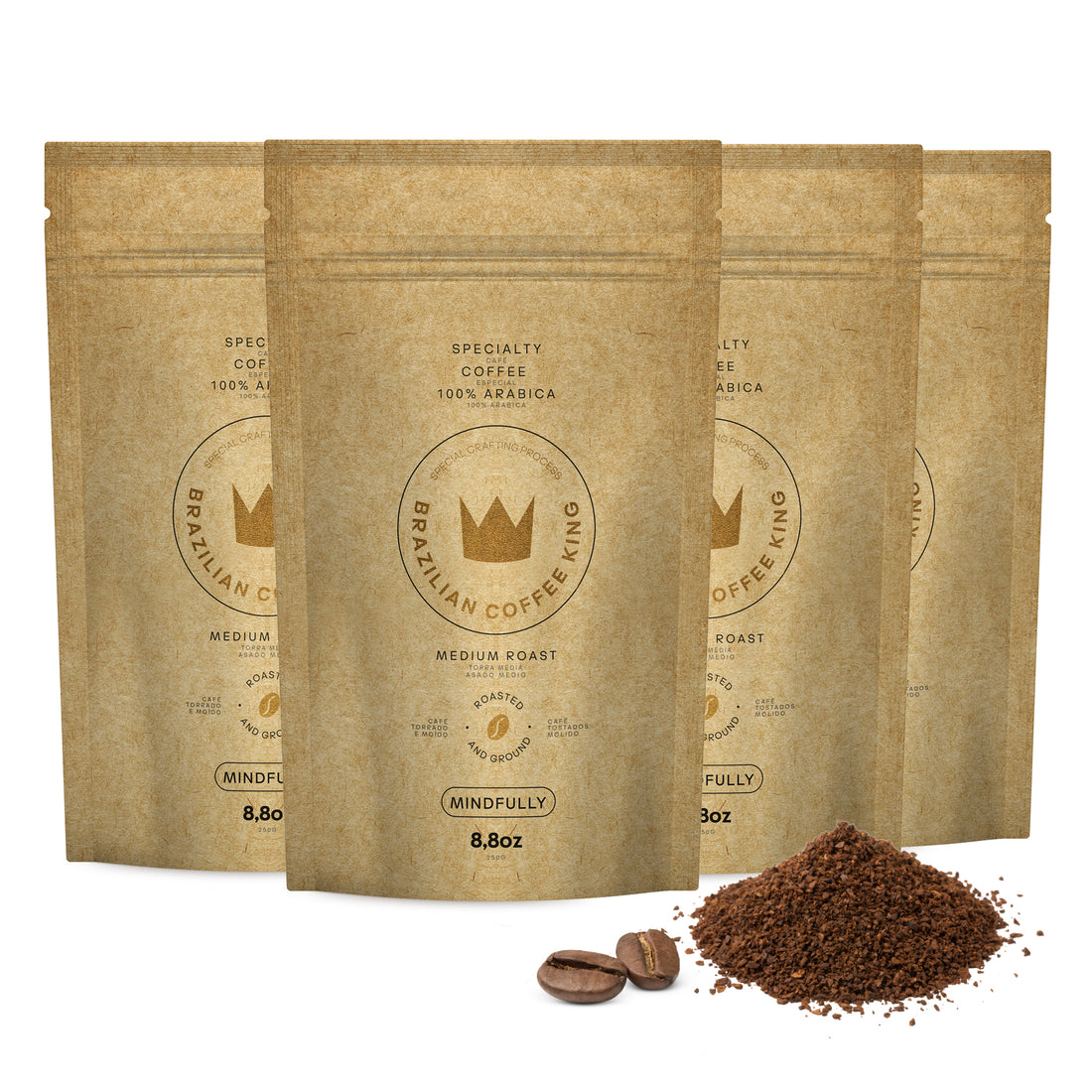 Kit 4 Unidades Café Especial Mindfully - Moído