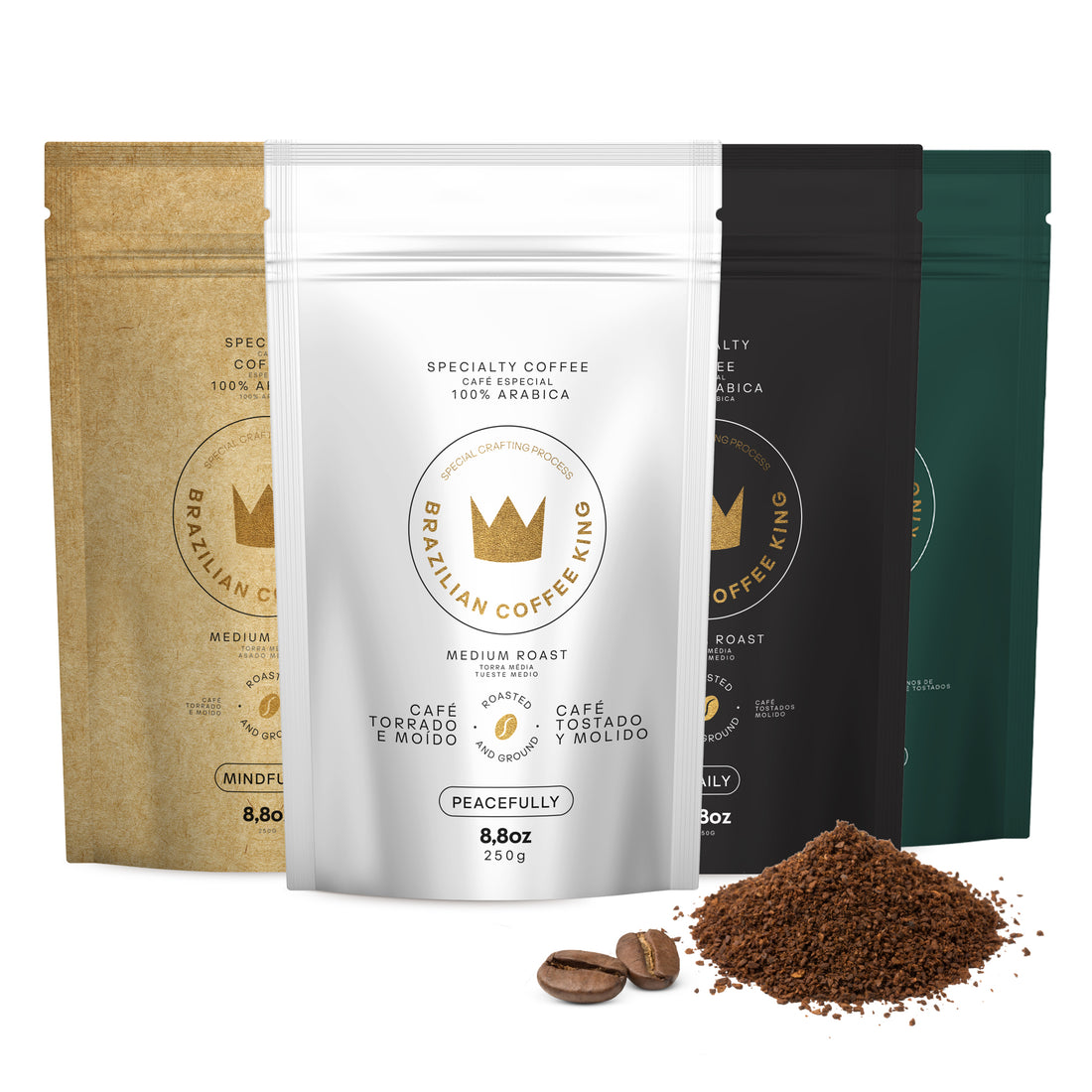 Kit Variedade com 4 Cafés Especiais Moídos